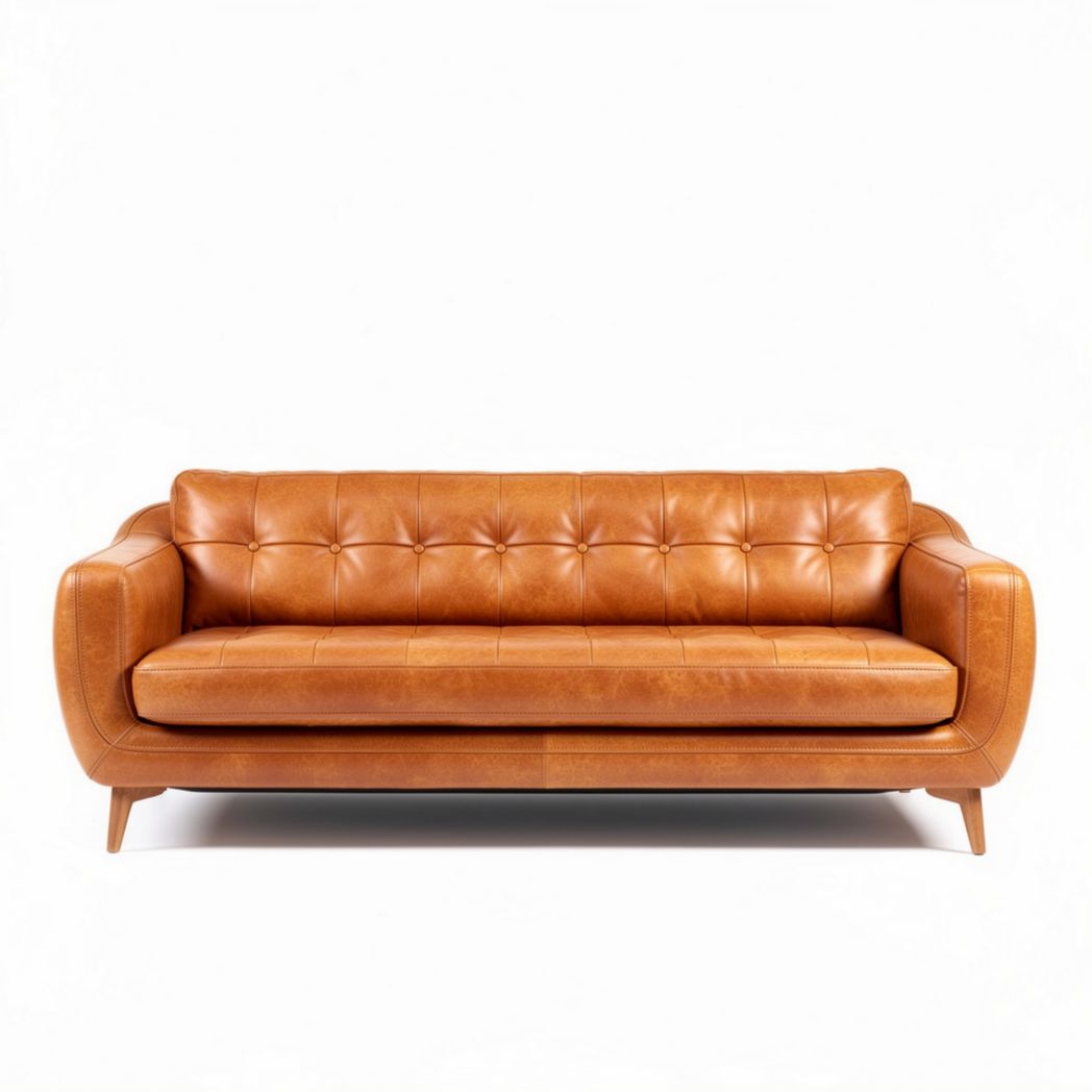 Divano in pelle per soggiorno e salotto – 220 x 85 x 75 cm