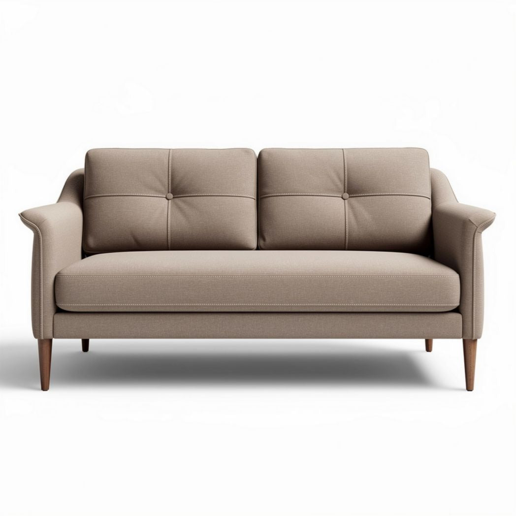 Divano in tessuto beige per soggiorno – 180 x 90 x 80 cm
