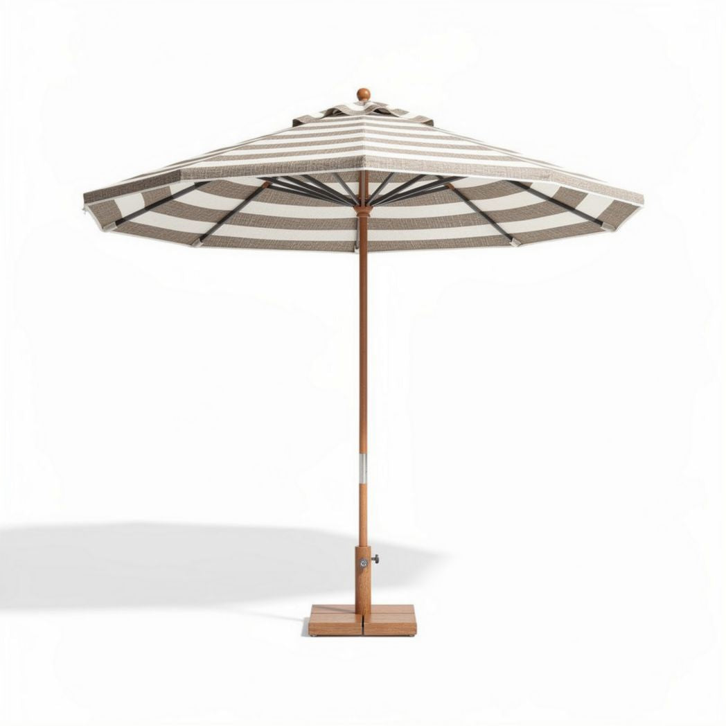 Ombrellone da giardino in legno con rivestimento in tessuto – 200 x 200 x 250 cm