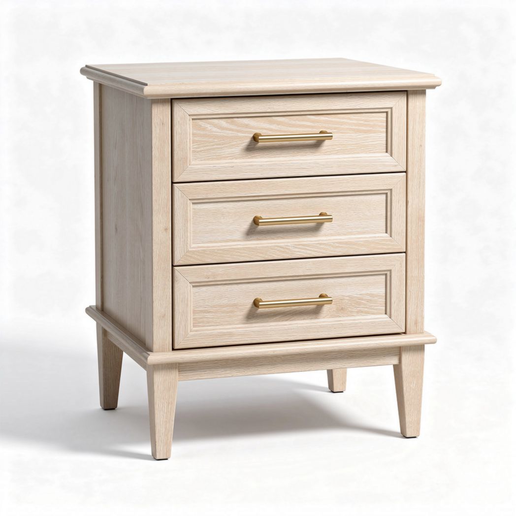 Comò in legno con tre cassetti per camera da letto – 50 x 40 x 60 cm