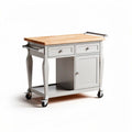 Carrello da cucina in legno con superficie di lavoro – 80 x 50 x 85 cm
