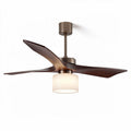 Ventilatore a soffitto con luce per ambienti interni – metallo e legno – 120 x 120 x 35 cm