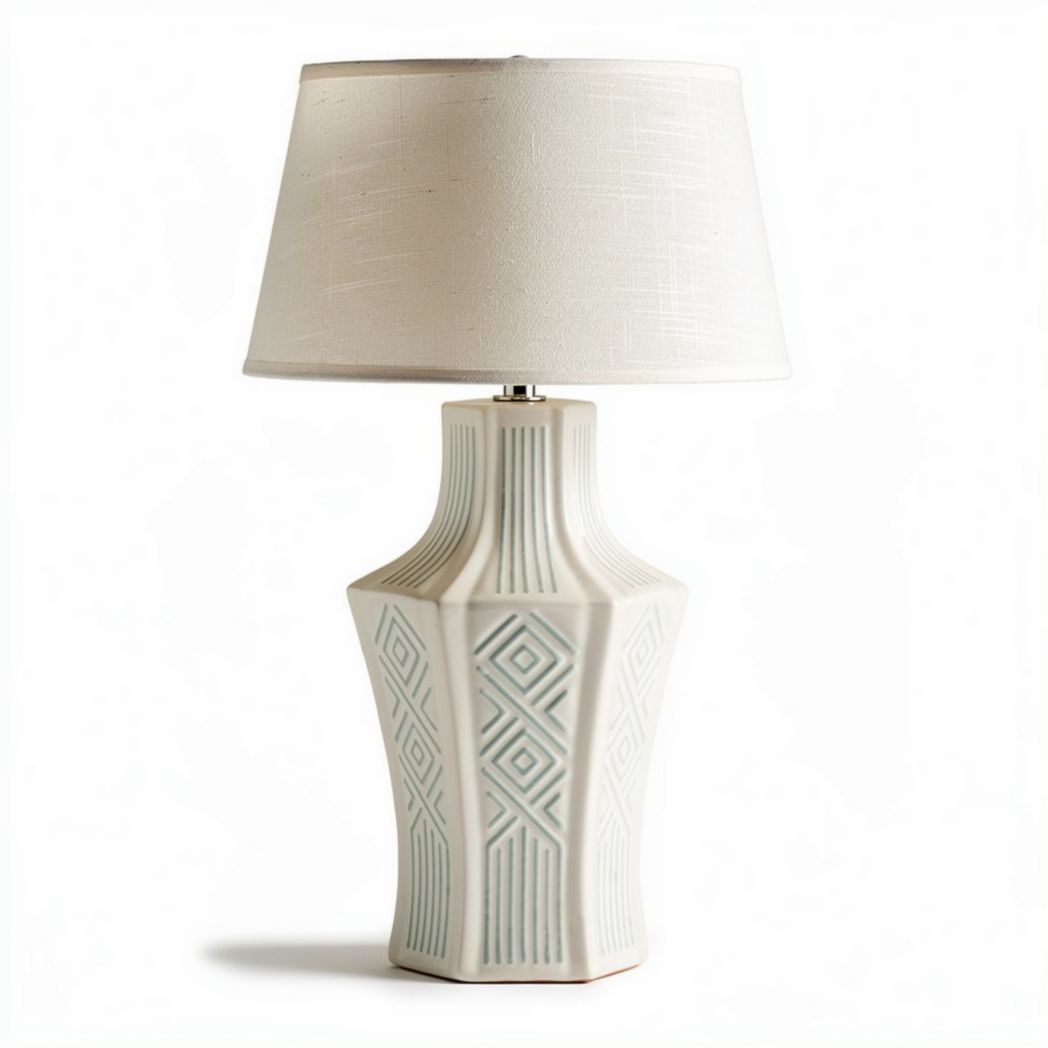 Lampada da tavolo in ceramica per illuminazione interna – 20 x 20 x 40 cm